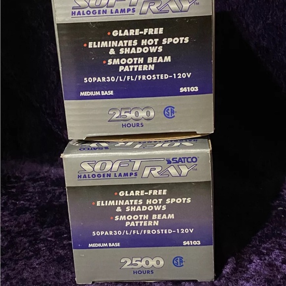 Lot of (2) SATCO Soft Ray frosted Halogen Lamps, 50W, Medium Base, Glare Free - Picture 5 of 10